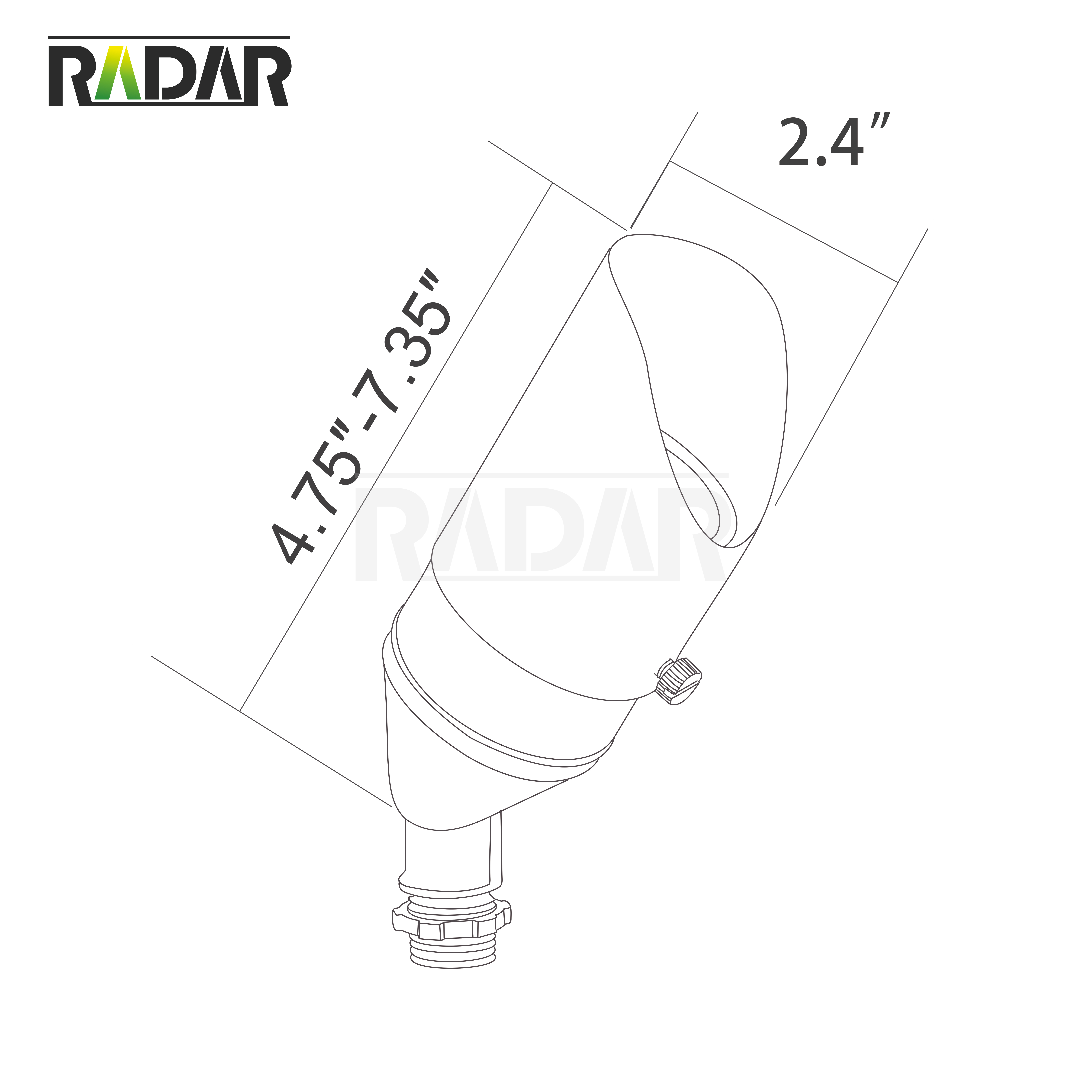 RAL-8105-BBR Luz de acento para exteriores led de latón regulable