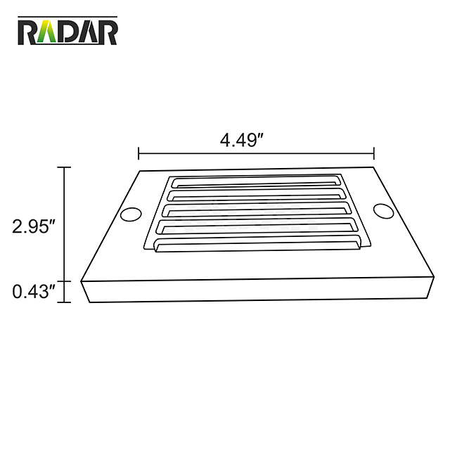 RSL-8301-LED luz de paso LED inteligente empotrada de bajo voltaje